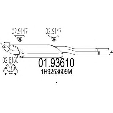 MTS 0193610 -  Глушитель выхлопных газов конечный