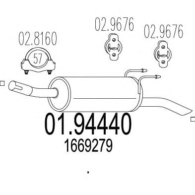 MTS 0194440 -  Глушитель выхлопных газов конечный