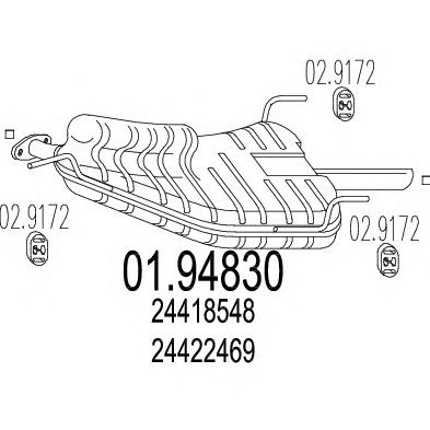 MTS 0194830 -  Глушитель выхлопных газов конечный