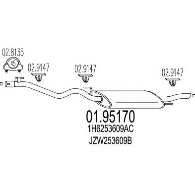 MTS 0195170 -  Глушитель выхлопных газов конечный