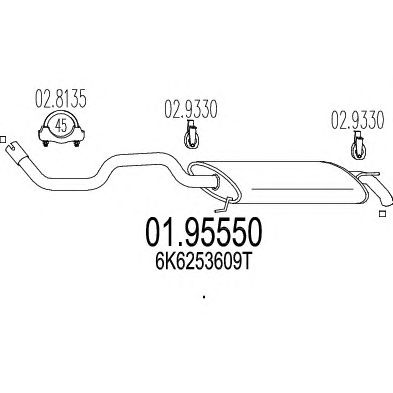 MTS 0195550 -  Глушитель выхлопных газов конечный