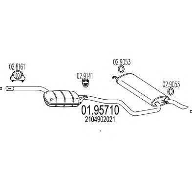MTS 0195710 -  Глушитель выхлопных газов конечный