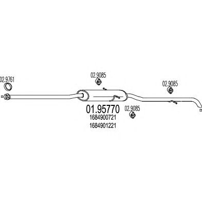 MTS 0195770 -  Глушитель выхлопных газов конечный