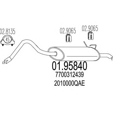 MTS 0195840 -  Глушитель выхлопных газов конечный