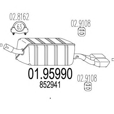 MTS 0195990 -  Глушитель выхлопных газов конечный