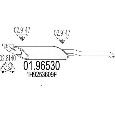 MTS 0196530 -  Глушитель выхлопных газов конечный