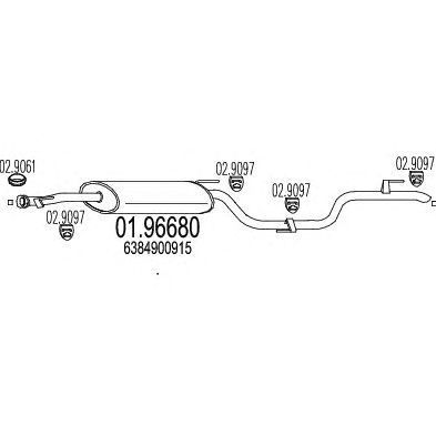MTS 0196680 -  Глушитель выхлопных газов конечный