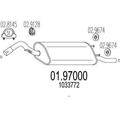MTS 0197000 -  Глушитель выхлопных газов конечный
