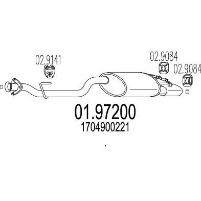 MTS 0197200 -  Глушитель выхлопных газов конечный