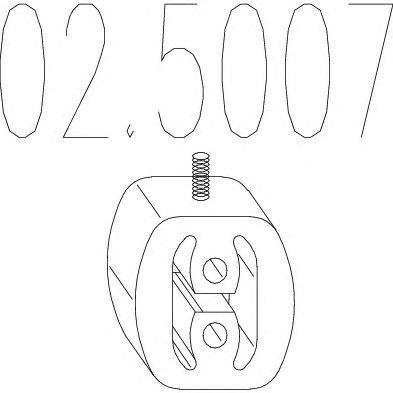 MTS 025007 -  Труба выхлопного газа