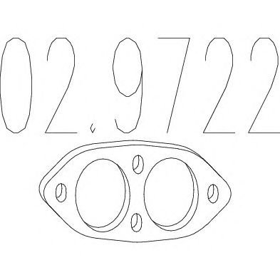 MTS 029722 -  Прокладка, труба выхлопного газа