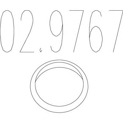 MTS 029767 -  Уплотнительное кольцо, труба выхлопного газа