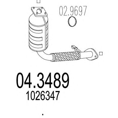 MTS 043489 -  Труба выхлопного газа