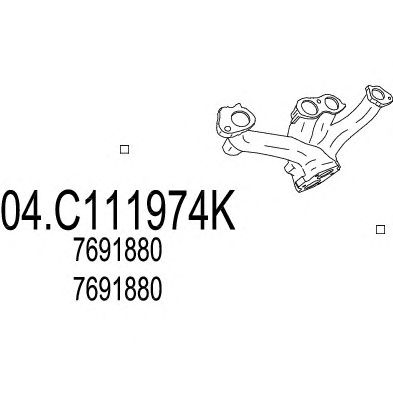 MTS 04c111974k -  Труба выхлопного газа