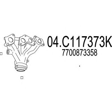 MTS 04c117373k -  Труба выхлопного газа
