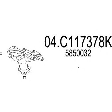 MTS 04c117378k -  Труба выхлопного газа
