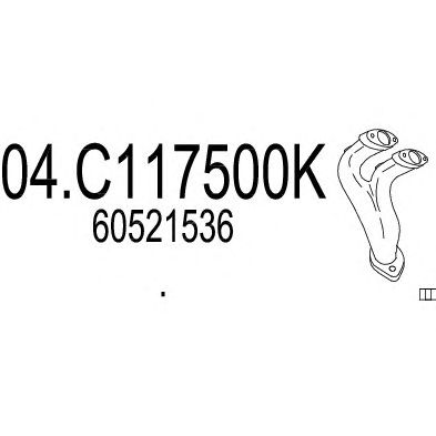 MTS 04c117500k -  Труба выхлопного газа