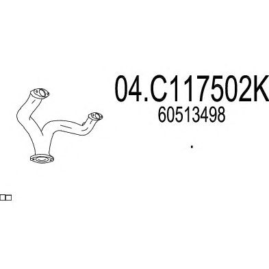 MTS 04c117502k -  Труба выхлопного газа