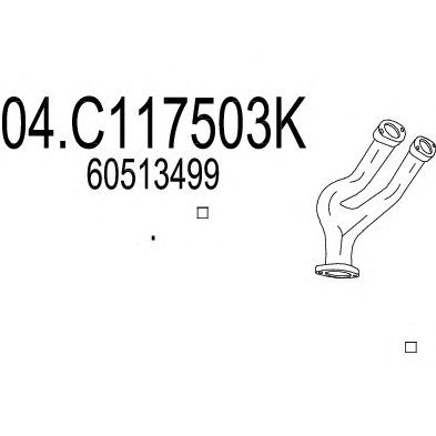 MTS 04c117503k -  Труба выхлопного газа