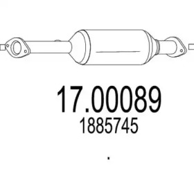 MTS 1700089 -  Сажевый / частичный фильтр, система выхлопа ОГ
