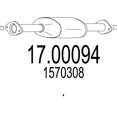 MTS 1700094 -  Сажевый / частичный фильтр, система выхлопа ОГ