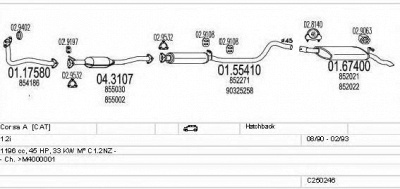 MTS c250246005380 -