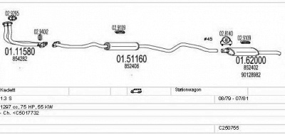 MTS c250755007303 -