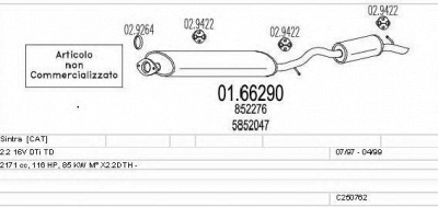 MTS c250762009642 -