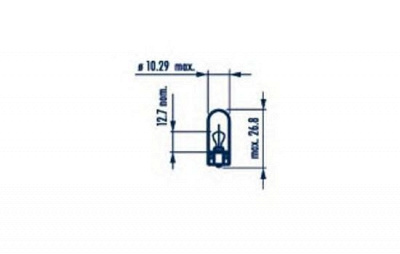 NARVA 17097 -  Лампа накаливания Indicator lamps with wedge base W3W 12В 3Вт