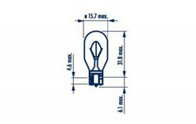 NARVA 17631 -  Лампа накаливания Indicator lamps with wedge base W16W 12В 16Вт