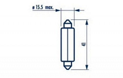 NARVA 17634 -  Лампа накаливания Festoon lamps C21W 12В 21Вт