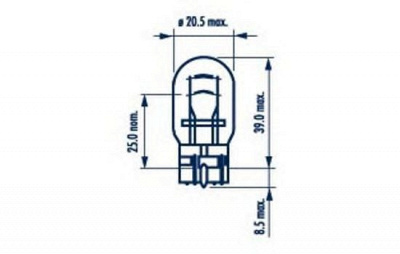 NARVA 17919 -  Лампа накаливания Indicator lamps with wedge base W21/5W 12В 21/5Вт