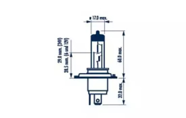NARVA 480612100 -  ЛАМПА ГАЛОГ H4 12V60/55W+110% (NARVA) RANGE POWER