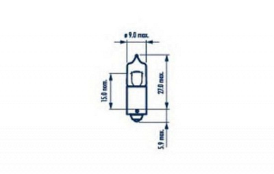 NARVA 68161 -  Лампа галоген Halogen miniature lamps H6Вт 12В 6Вт