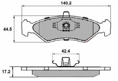 NATIONAL np2140 -  Комплект тормозных колодок, дисковый тормоз