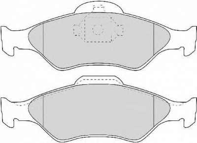 NECTO fd6891a -  Комплект тормозных колодок, дисковый тормоз