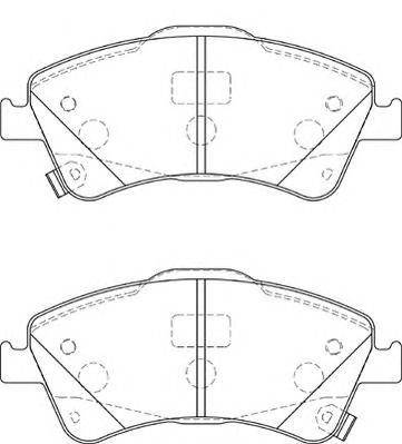 NECTO fd7343a -  Комплект тормозных колодок, дисковый тормоз