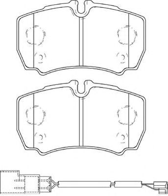 NECTO fd7447v -  Комплект тормозных колодок, дисковый тормоз