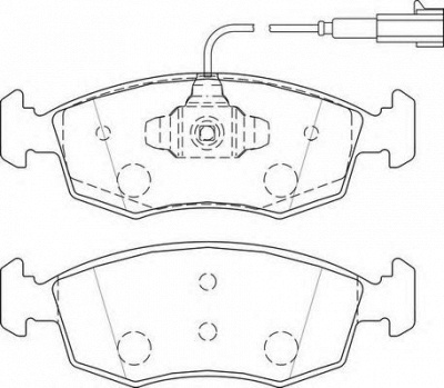 NECTO fd7512a -  Комплект тормозных колодок, дисковый тормоз
