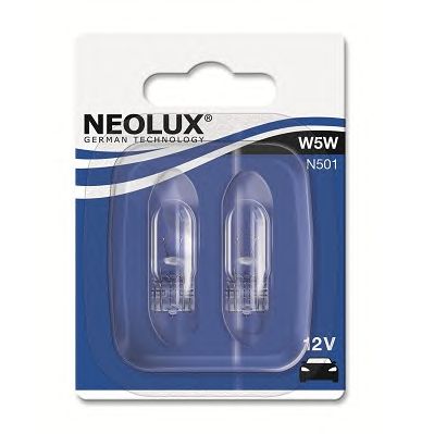 NEOLUX n50102b -  ЛАМПА 5W 12V W2.1X9.5D 10XBLI2 NEOLX W5W (ДВОЙНОЙ