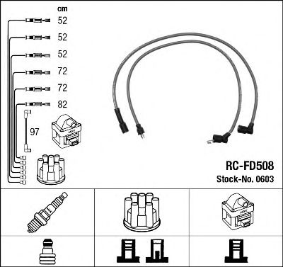 NGK 0603 -  Комплект проводов зажигания
