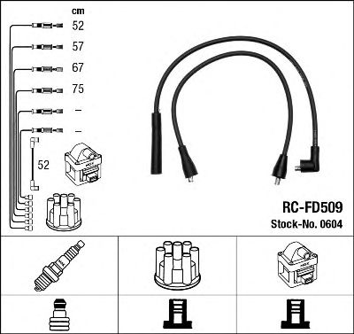 NGK 0604 -  Комплект проводов зажигания