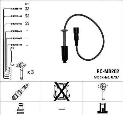 NGK 0737 -  Комплект проводов зажигания