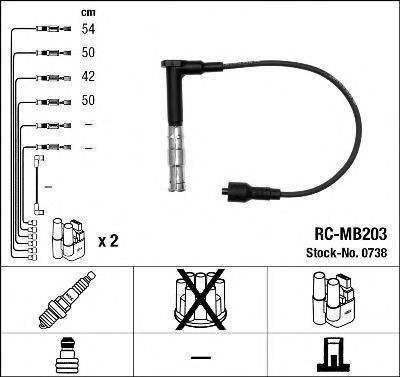 NGK 0738 -  Комплект проводов зажигания