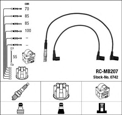 NGK 0742 -  Комплект проводов зажигания