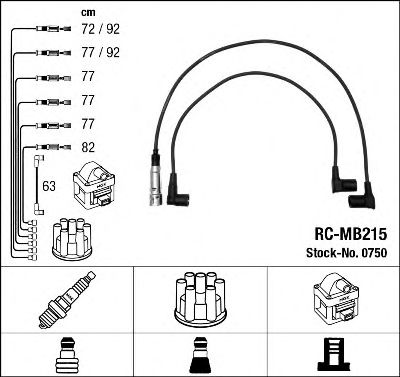 NGK 0750 -  Комплект проводов зажигания