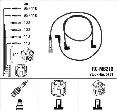 NGK 0751 -  Комплект проводов зажигания