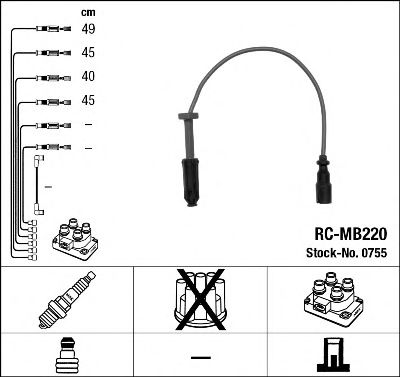 NGK 0755 -  Комплект проводов зажигания
