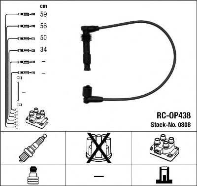 NGK 0808 -  Комплект проводов зажигания
