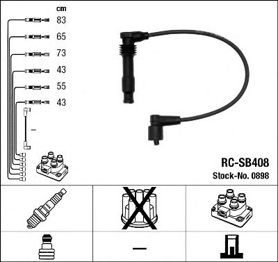 NGK 0898 -  Комплект проводов зажигания